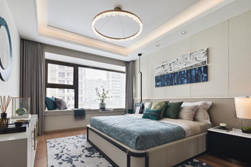 汕頭市綠地總部中心新中式風(fēng)格四居室裝修案例