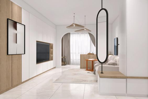 汕頭市海灣一城時代花園現(xiàn)代簡約風(fēng)格三居室裝修案例