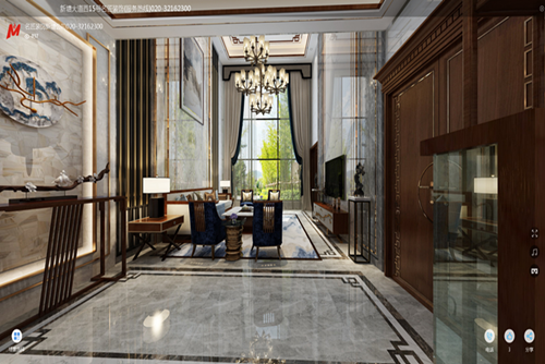 廣州市疊翠峰新中式風(fēng)格復(fù)式裝修案例