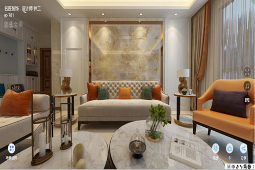 廣州市南沙金茂灣現代簡約風格五居室裝修案例