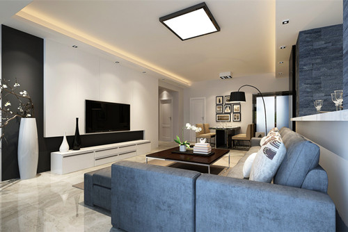 中山市奕翠園現代簡約風格三居室裝修案例