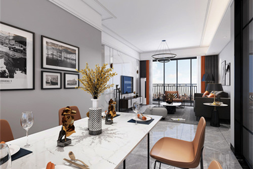 中山市保利碧桂園領(lǐng)秀海現(xiàn)代簡(jiǎn)約風(fēng)格三居室裝修案例