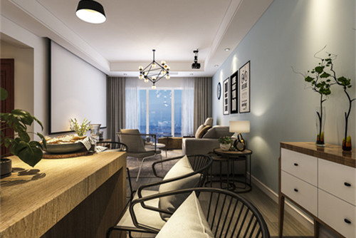 中山市遠洋城萬象花園北歐風格三居室裝修案例