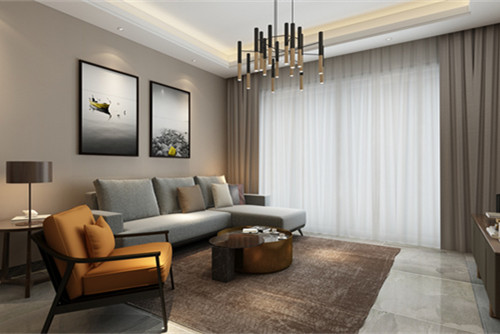 中山市龍光玖譽山現代簡約風格三居室裝修案例