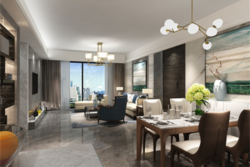 中山市麗豪花園現(xiàn)代簡約風格三居室裝修案例