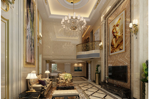 中山市恒大綠洲二期歐式風格別墅裝修案例