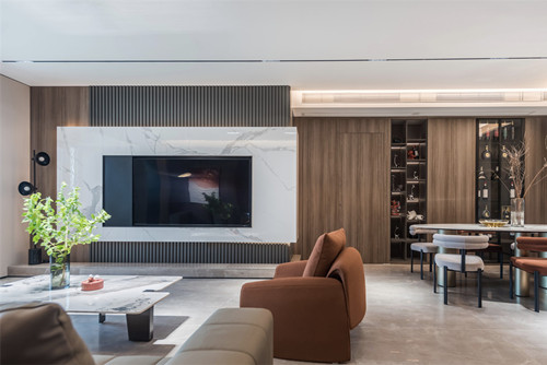 海口市保利中央海岸現代簡約風格四居室裝修案例