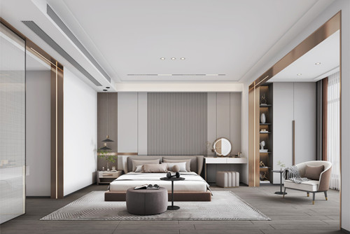 海口市保利中央海岸輕奢風格三居室裝修案例