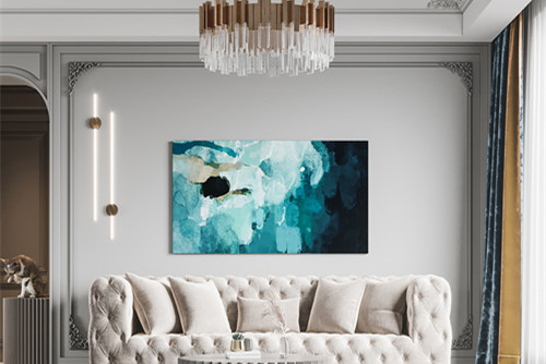 廣州市遠洋招商保利東灣輕奢風格二居室裝修案例