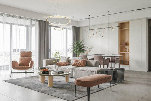 廣州市珠江帝景苑現代簡約風格三居室裝修案例