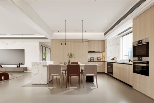 汕頭市富逸榮景雅園現代風格三居室裝修案例