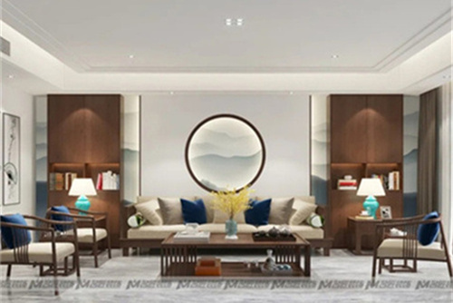 潮州市半小區新中式風格五居室裝修案例